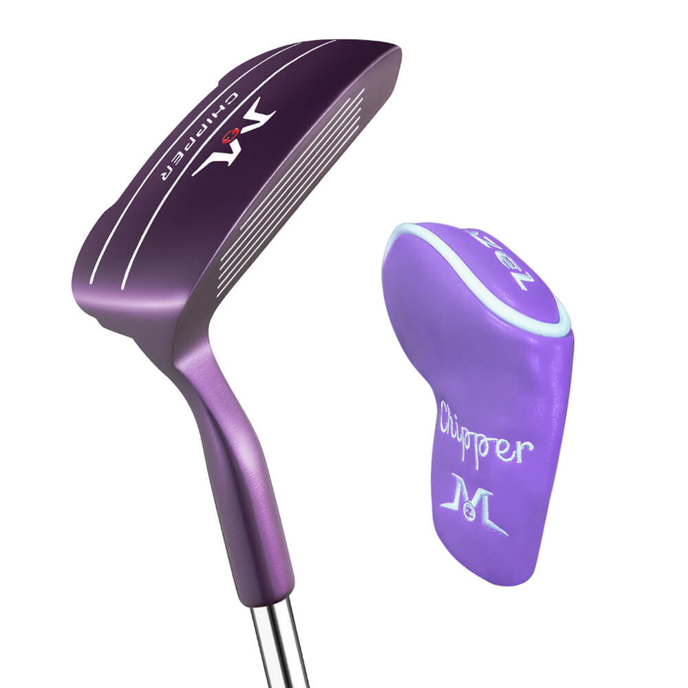 mazel golf chipper with headcover purple