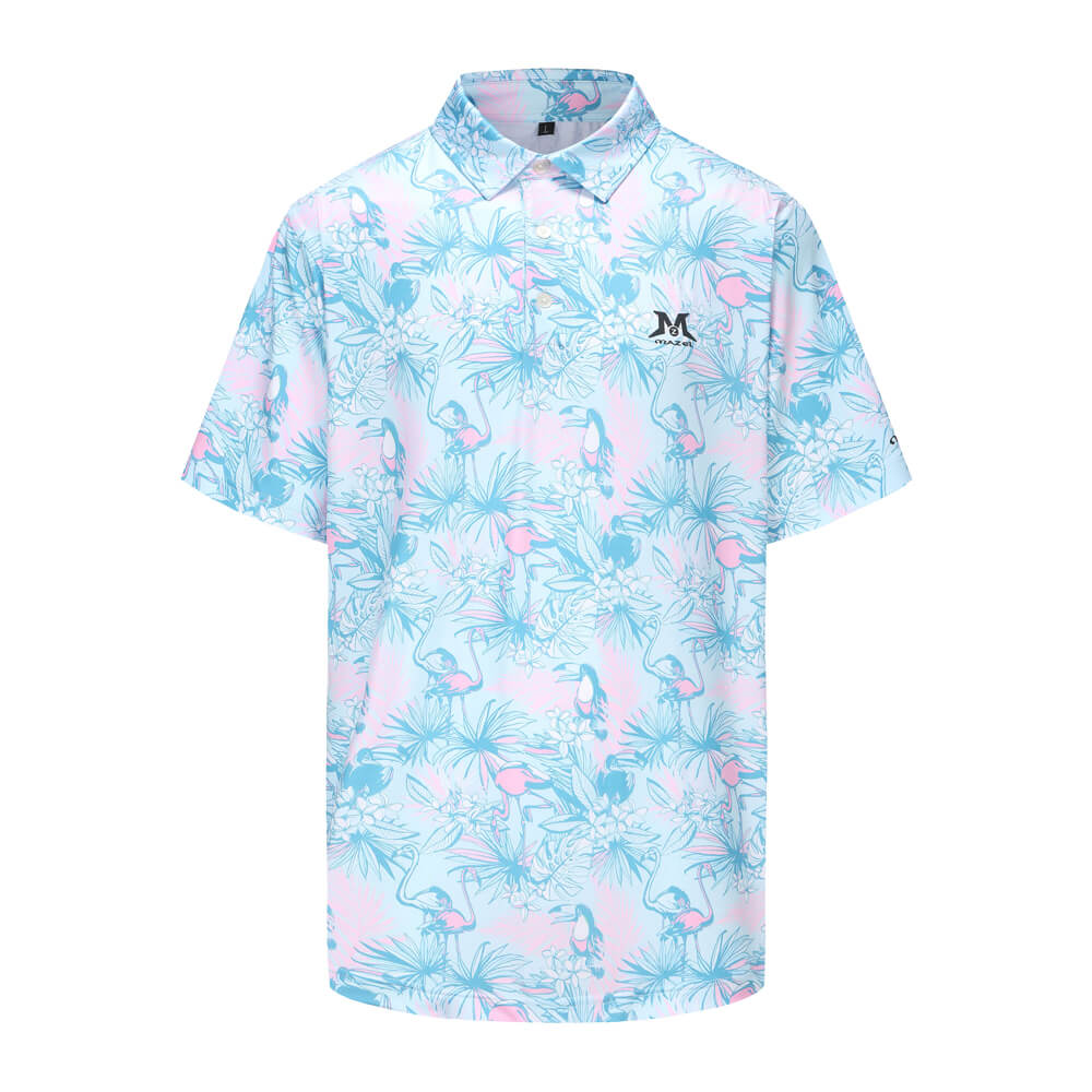 mazel golf shirts blue pink 1