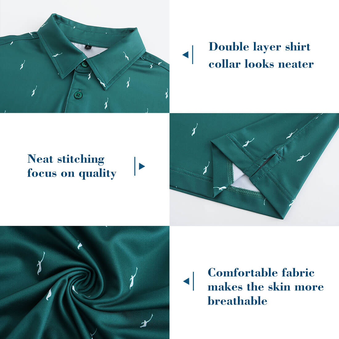 mazel print golft shirt comfortable fabric