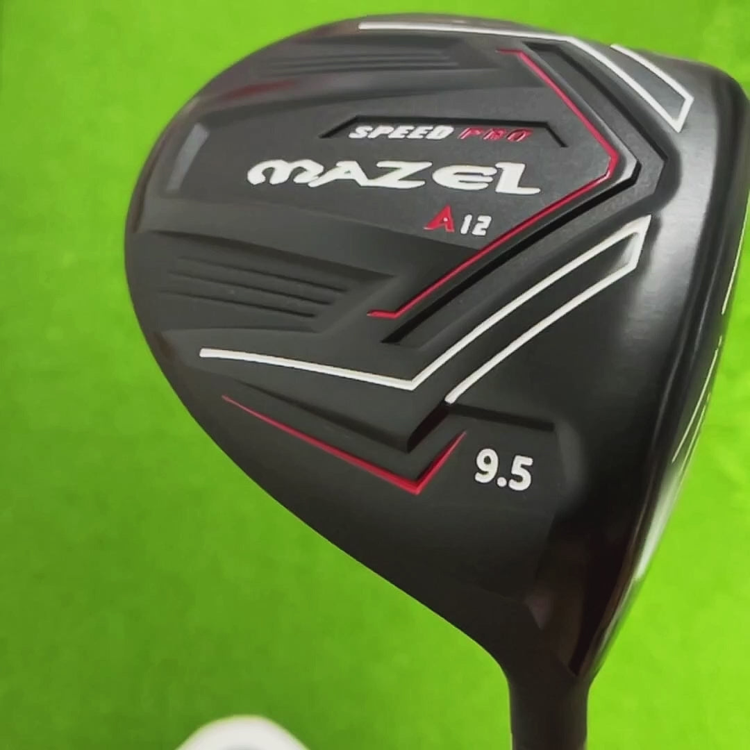 MAZEL golf driver product showcase video demonstrating 460cc forgiving head design, easy launch performance, and consistent distance off the tee