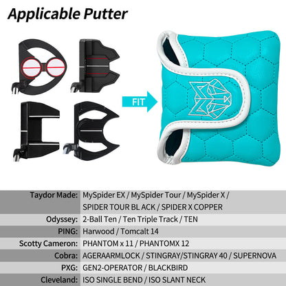 Mazel Golf Mallet Putter Cover-blue 3