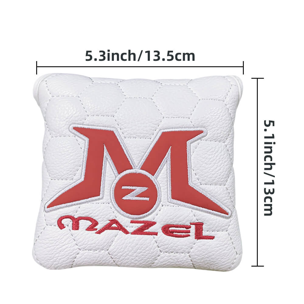 Mazel Golf Mallet Putter Cover-white 4