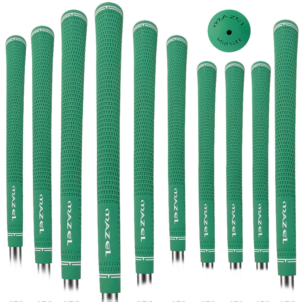 mazel 10-piece golf grip bundle green 1