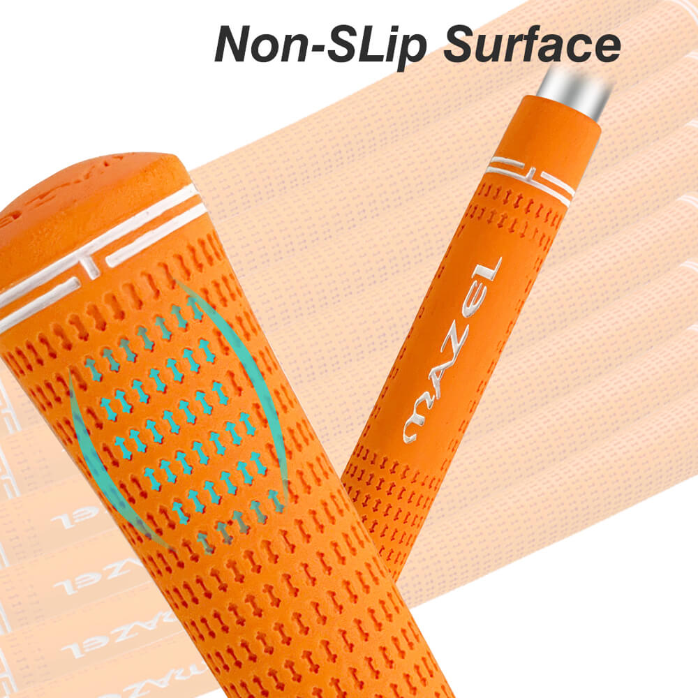 mazel 10-piece golf grip bundle orange 2