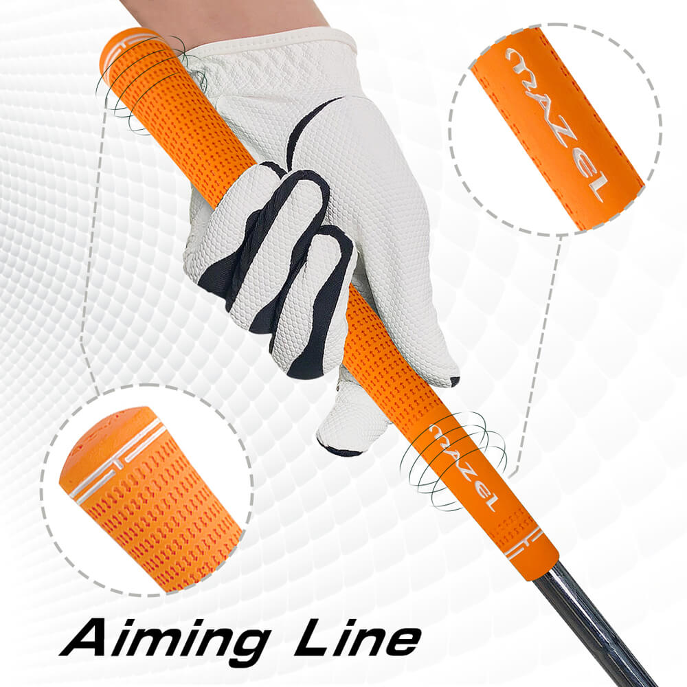 mazel 10-piece golf grip bundle orange 4