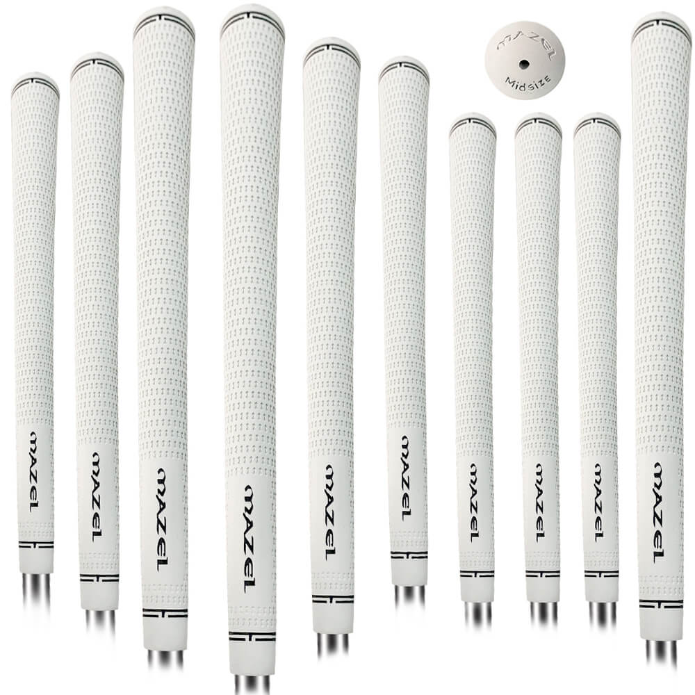 mazel 10-piece golf grip bundle white 1